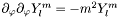 $\partial_{\varphi}\partial_{\varphi} Y_{l}^{m} = -m^{2} Y_{l}^{m}$